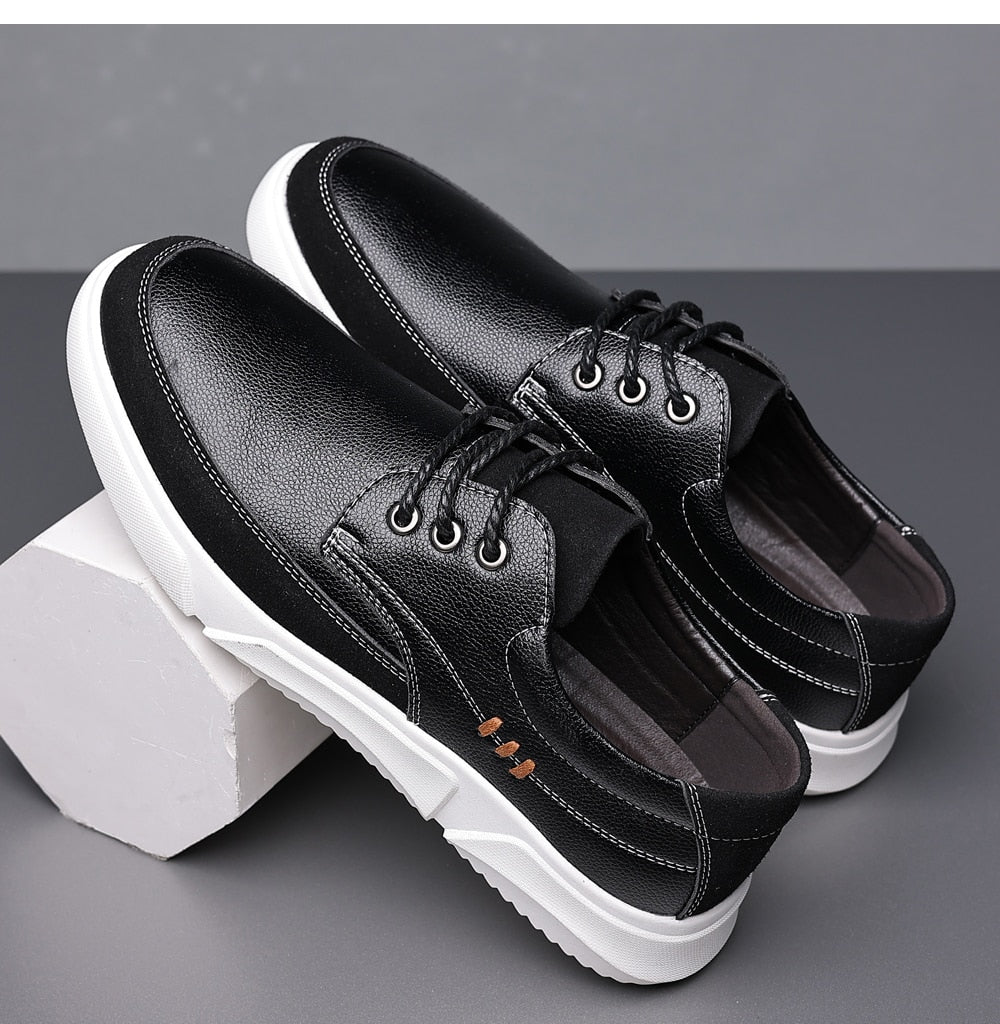 Scarpe Oxford Uomo Eleganti in Pelle con Lacci e Finitura Lucida