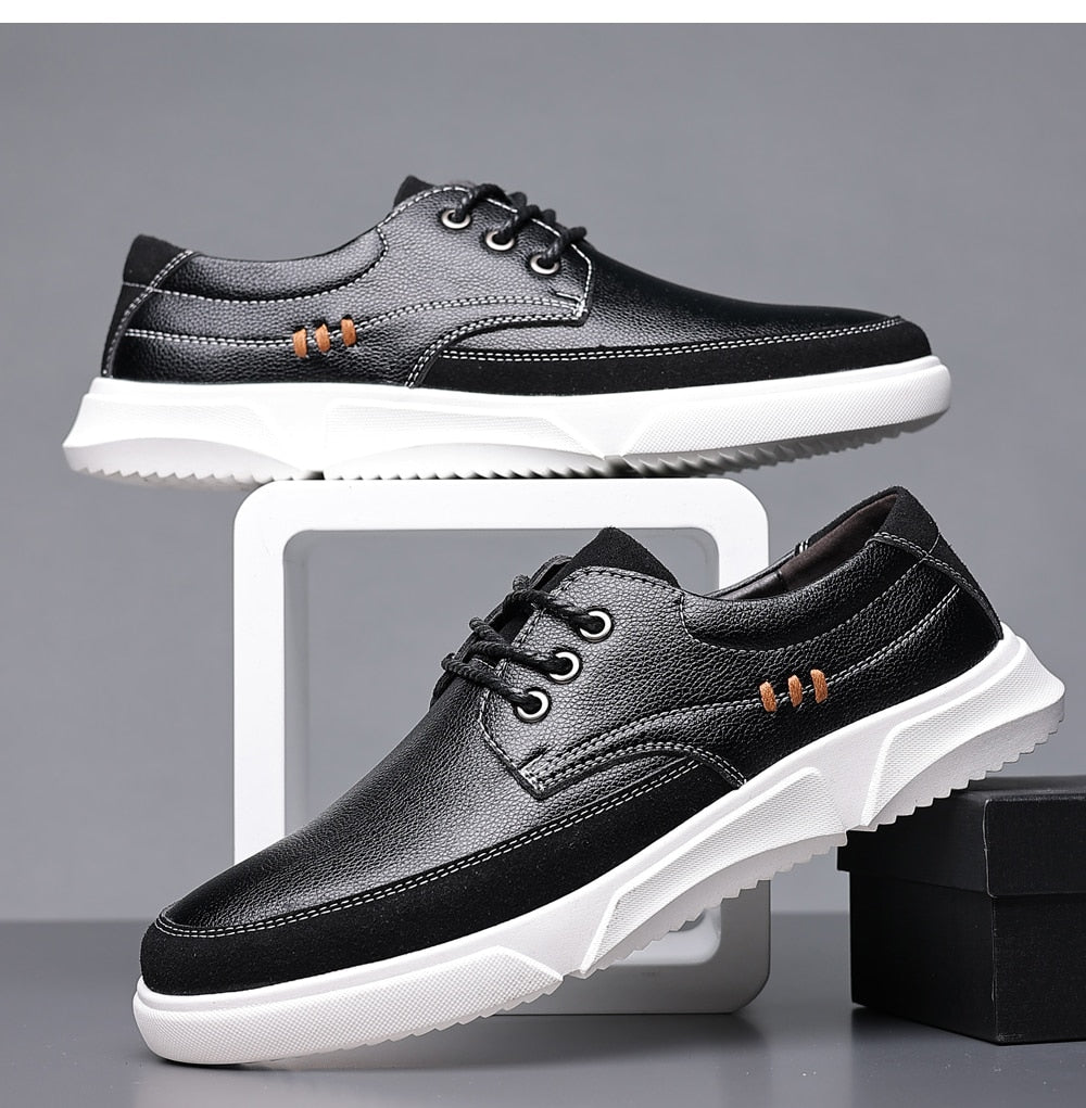 Scarpe Oxford Uomo Eleganti in Pelle con Lacci e Finitura Lucida