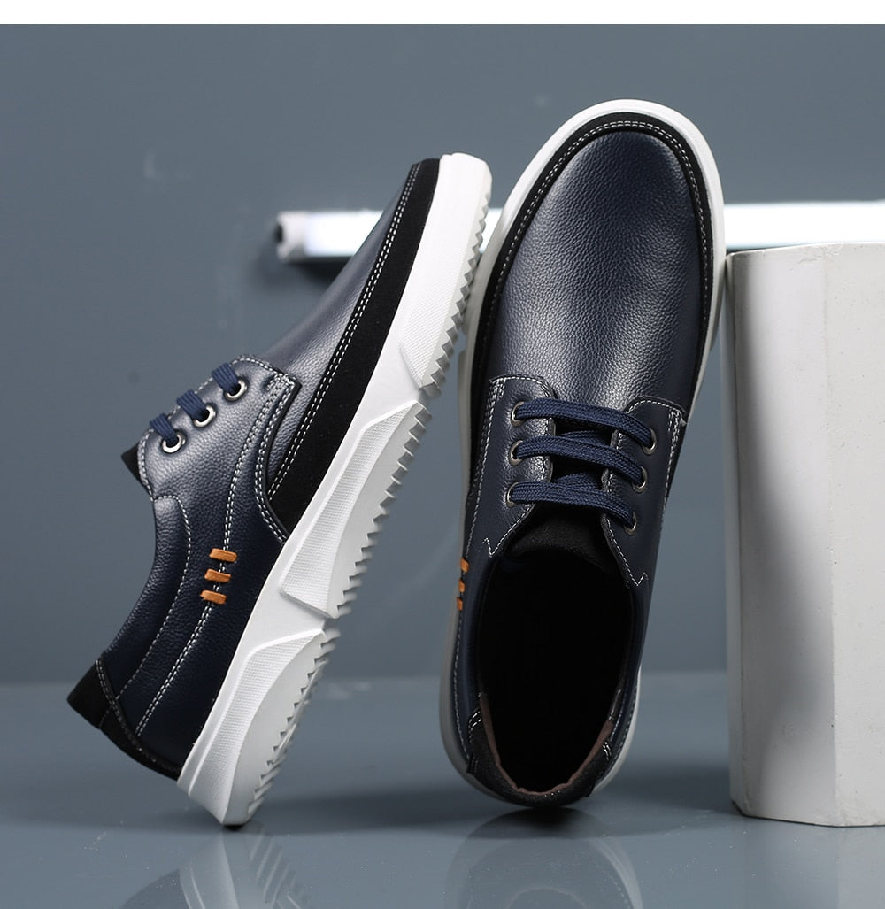Scarpe Oxford Uomo Eleganti in Pelle con Lacci e Finitura Lucida