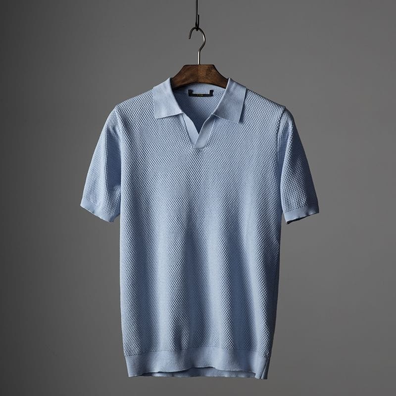 Men's Summer Slim Fit Polo Shirt in Breathable Cotton Style