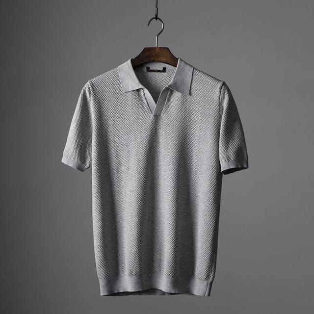 Men's Summer Slim Fit Polo Shirt in Breathable Cotton Style
