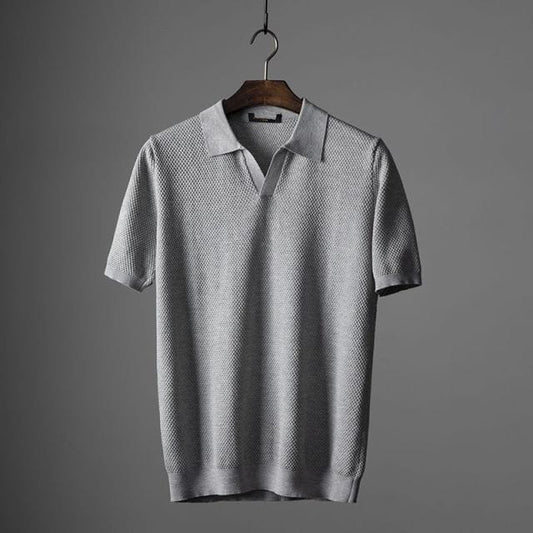 Men's Summer Slim Fit Polo Shirt in Breathable Cotton Style