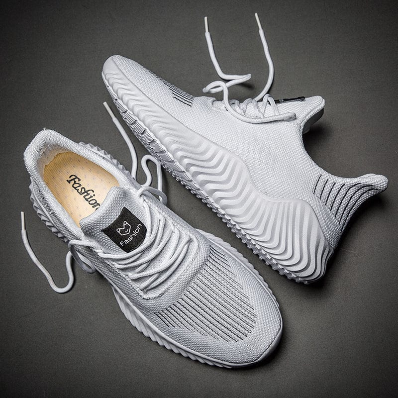 Sneakers da Uomo Senza Lacci con Tomaia in Mesh e Sistema a Canale d’Aria – Suola Leggera
