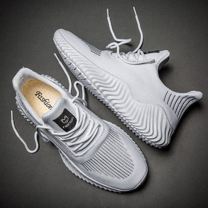 Sneakers da Uomo Senza Lacci con Tomaia in Mesh e Sistema a Canale d’Aria – Suola Leggera