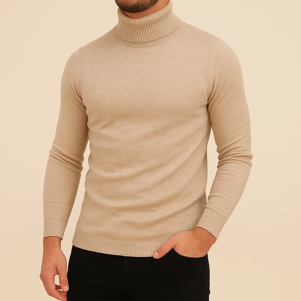 Maglione Uomo a Collo Alto Slim Fit Invernale – Maglia Style