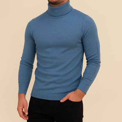 Maglione Uomo a Collo Alto Slim Fit Invernale – Maglia Style