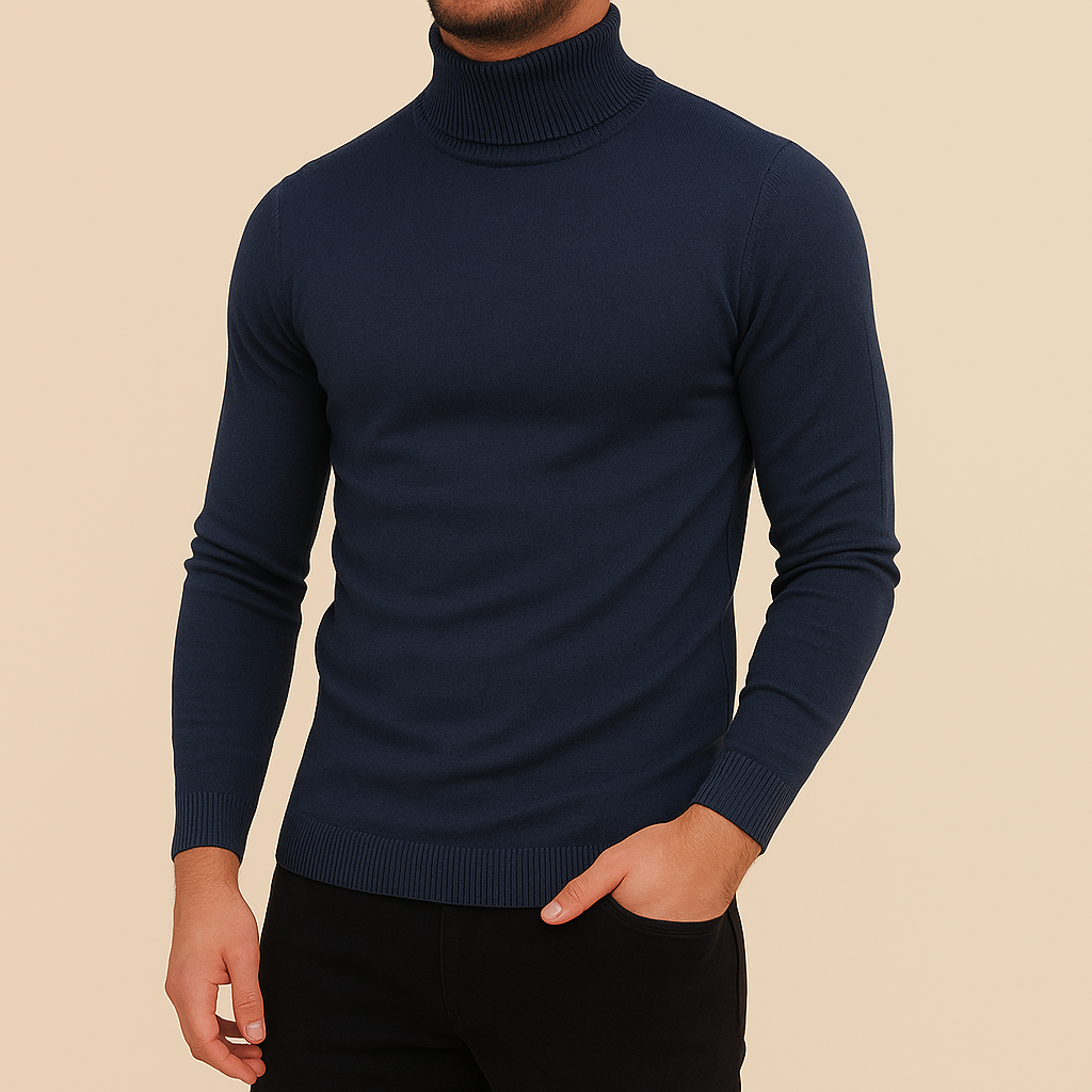 Maglione Uomo a Collo Alto Slim Fit Invernale – Maglia Style