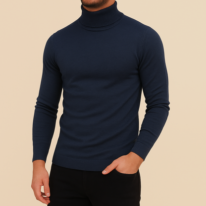 Maglione Uomo a Collo Alto Slim Fit Invernale – Maglia Style