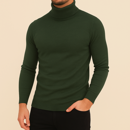 Maglione Uomo a Collo Alto Slim Fit Invernale – Maglia Style