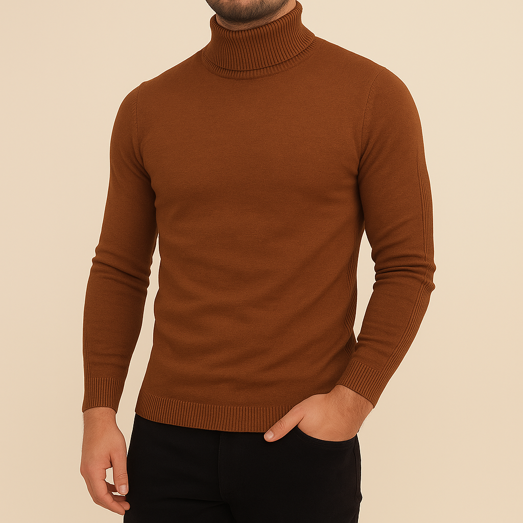 Maglione Uomo a Collo Alto Slim Fit Invernale – Maglia Style