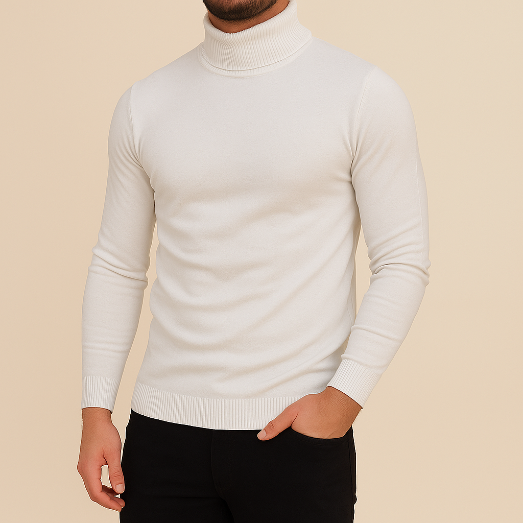 Maglione Uomo a Collo Alto Slim Fit Invernale – Maglia Style