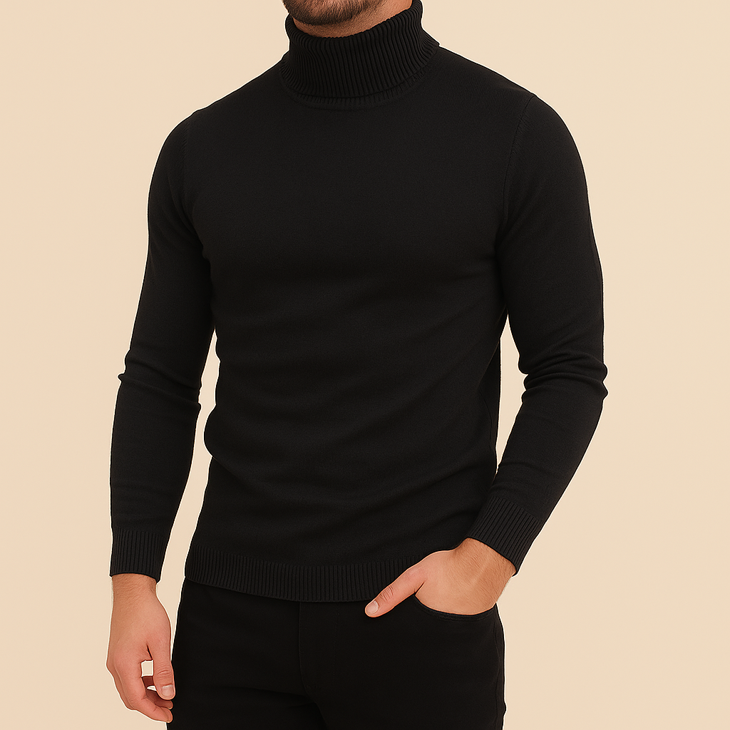 Maglione Uomo a Collo Alto Slim Fit Invernale – Maglia Style