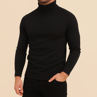 Maglione Uomo a Collo Alto Slim Fit Invernale – Maglia Style