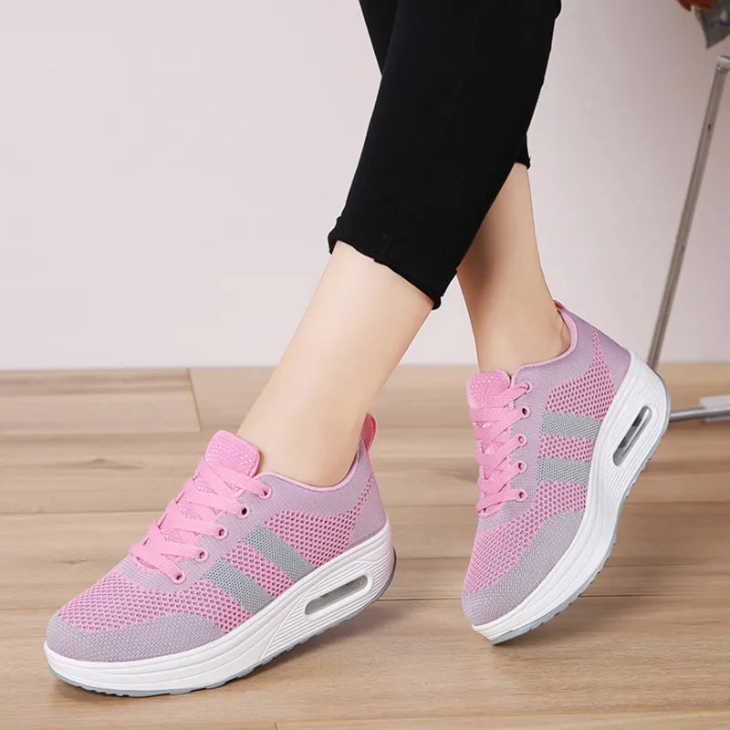 Sneakers Donna Soletta Gel Ammortizzata Aria Suola Larga Supporto – Scarpe Comode