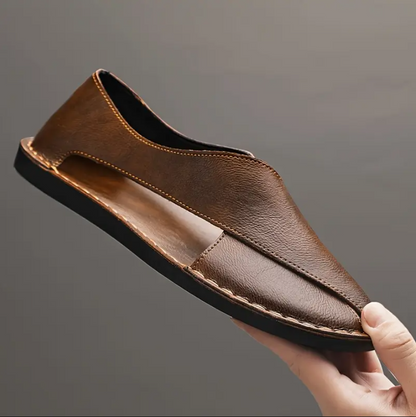 Sandali Uomo con Design Incrociato e Dettagli Cuciti a Mano – Stile Peshawari