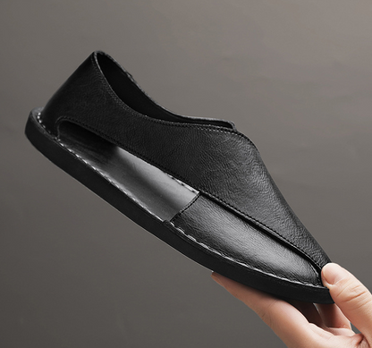Sandali Uomo con Design Incrociato e Dettagli Cuciti a Mano – Stile Peshawari