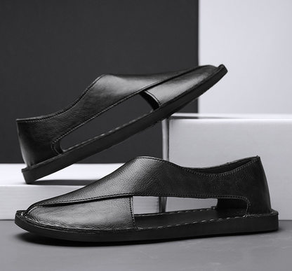 Sandali Uomo con Design Incrociato e Dettagli Cuciti a Mano – Stile Peshawari