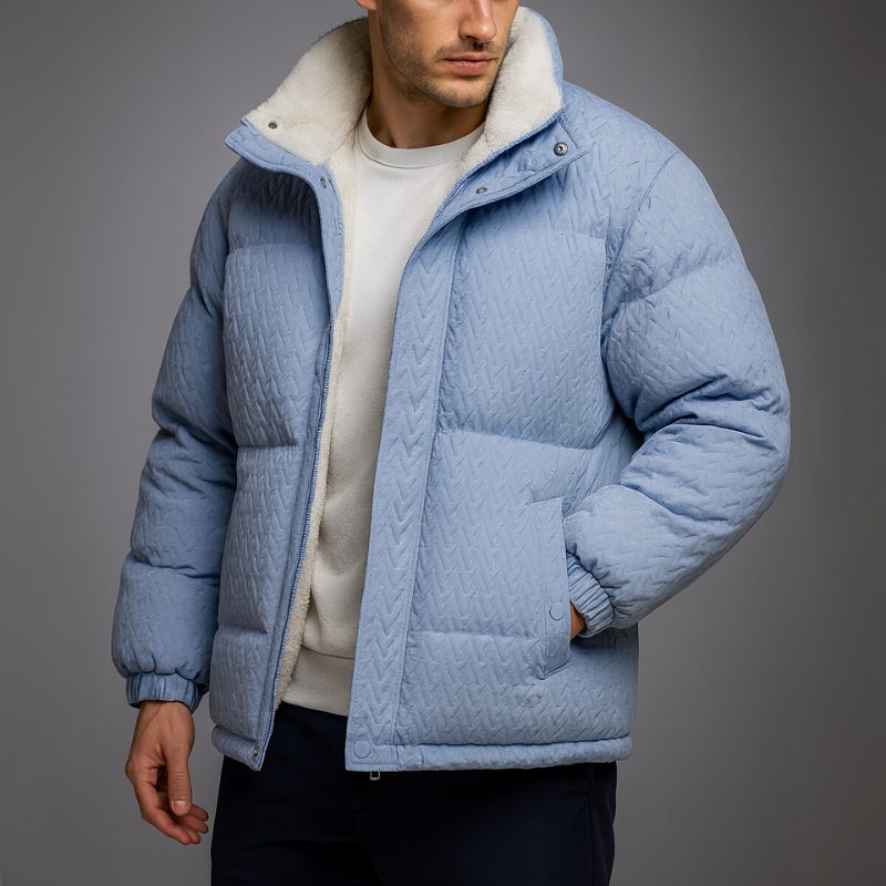 Giubbotto Piumino Uomo Invernale con Collo Alto – Struttura Isolante e Design Essenziale