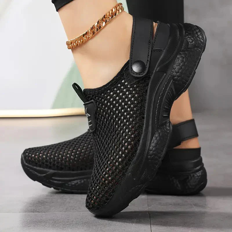 Women's Summer Mesh Sneakers with Adjustable Buckle – Breathable and Lightweight