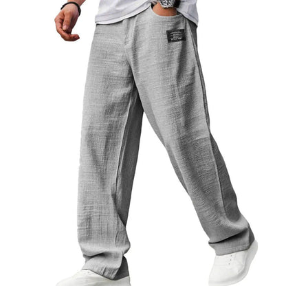 Pantaloni Uomo a Gamba Dritta con Tasche Laterali – Vestibilità Ampia