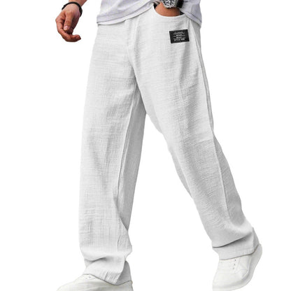 Pantaloni Uomo a Gamba Dritta con Tasche Laterali – Vestibilità Ampia