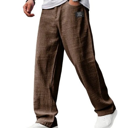 Pantaloni Uomo a Gamba Dritta con Tasche Laterali – Vestibilità Ampia