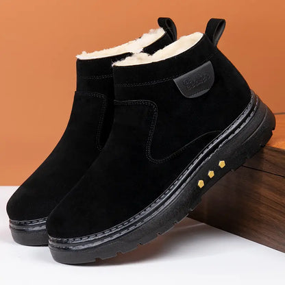Men's Winter Ankle Boots with Fleece Lining, Cushioned Non-Slip Sole – Comfort and Warmth