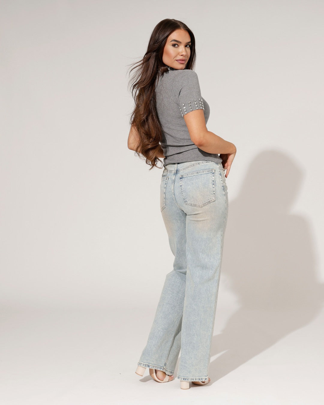 Women's Wide-Leg Jeans with Straight Fit Blue