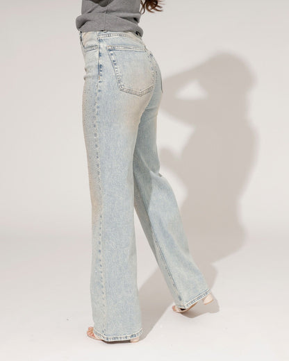 Women's Wide-Leg Jeans with Straight Fit Blue
