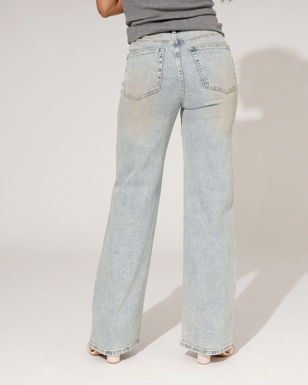 Women's Wide-Leg Jeans with Straight Fit Blue