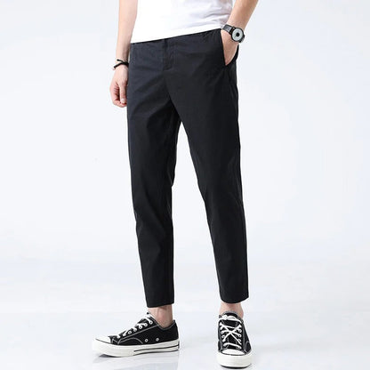 Men's Straight-Leg Chino Pants with Ankle Cut