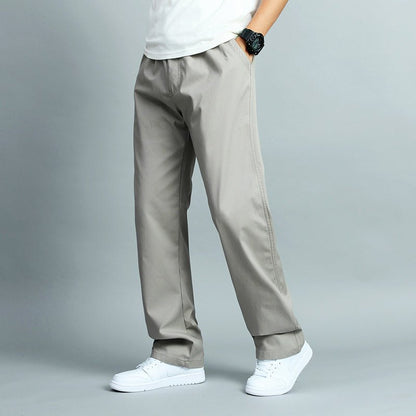 Men's Spring Straight-Leg Multi-Pocket Cotton Pants – Breathable Style