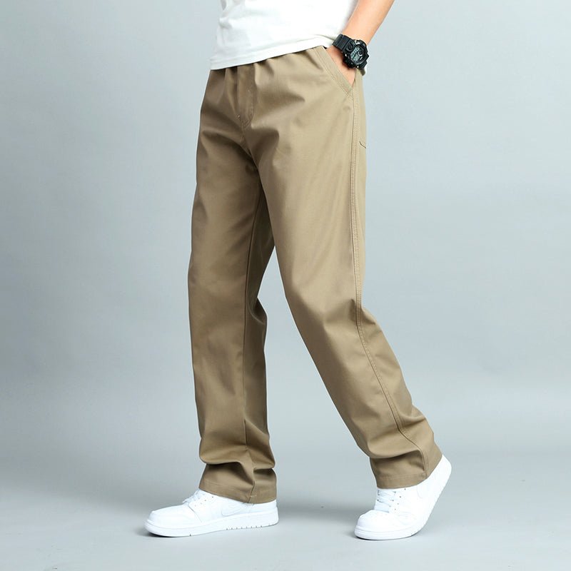 Men's Spring Straight-Leg Multi-Pocket Cotton Pants – Breathable Style