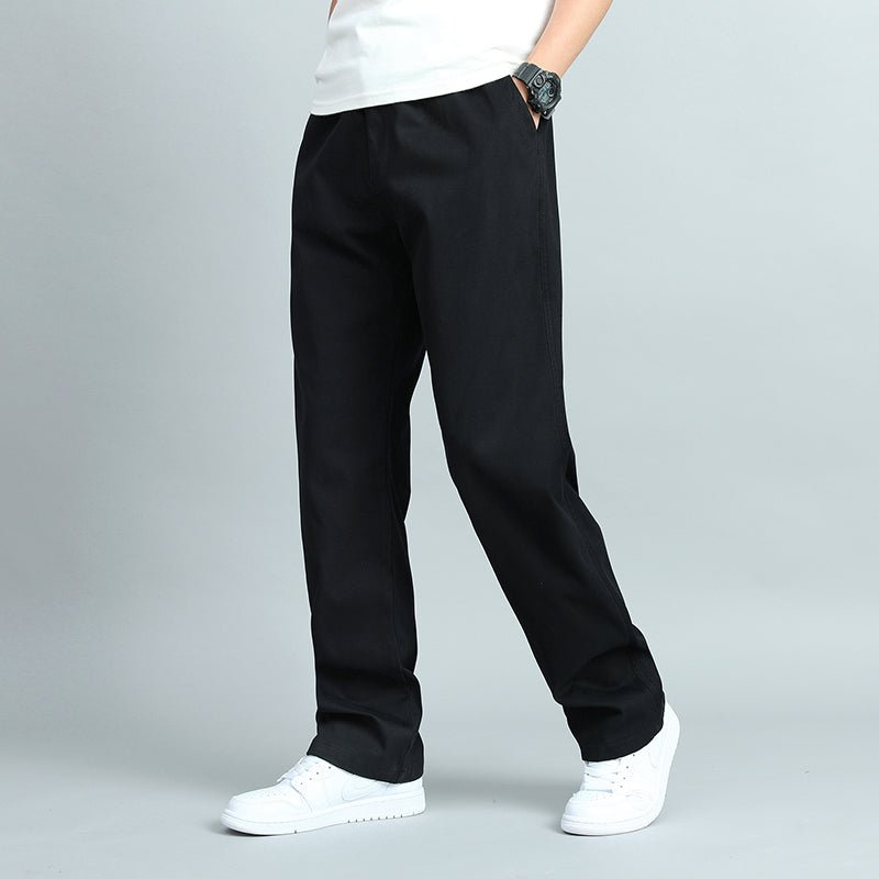 Men's Spring Straight-Leg Multi-Pocket Cotton Pants – Breathable Style