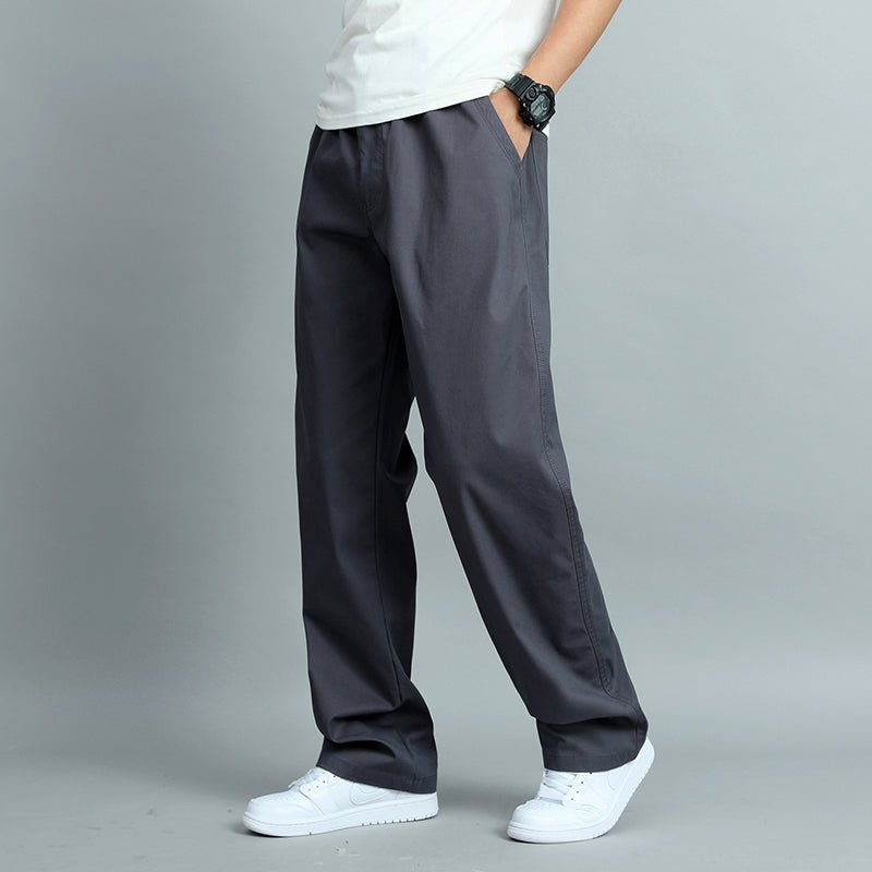 Men's Spring Straight-Leg Multi-Pocket Cotton Pants – Breathable Style