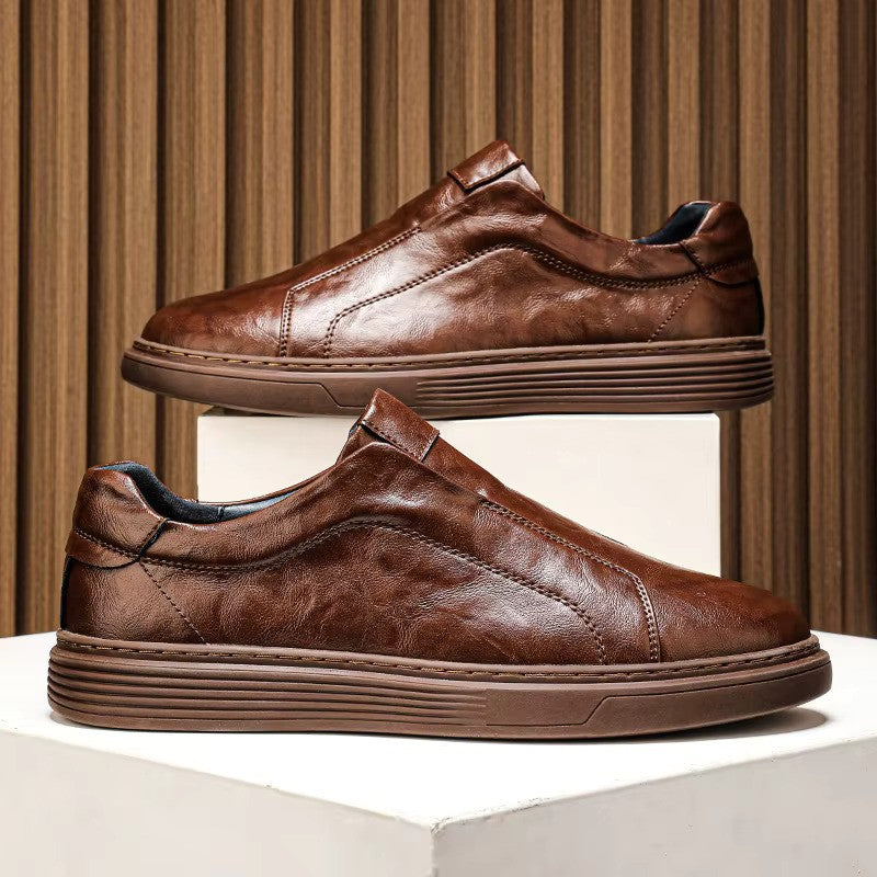 Lave herresneakers slip-on med memory foam og gummisål – daglig komfort