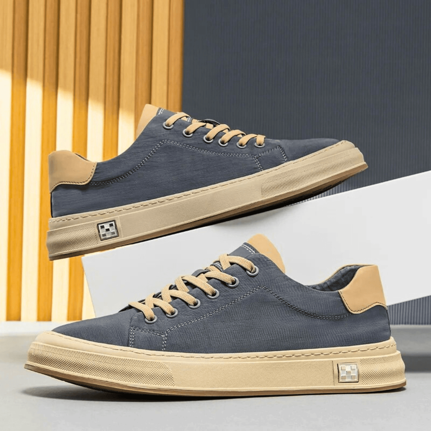 Sneakers da Uomo Basse Traspiranti con Soletta Ammortizzata e Design Leggero
