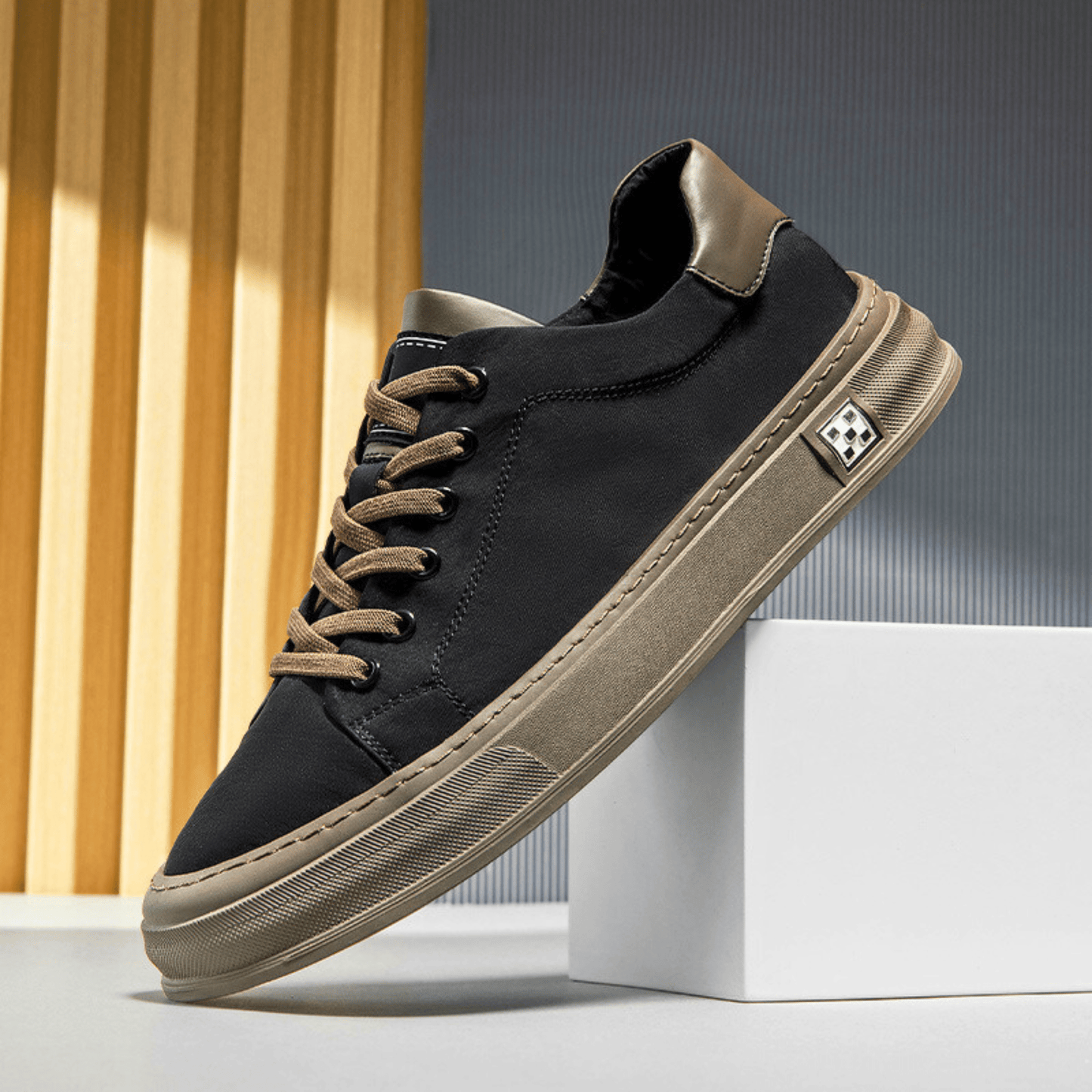 Sneakers da Uomo Basse Traspiranti con Soletta Ammortizzata e Design Leggero