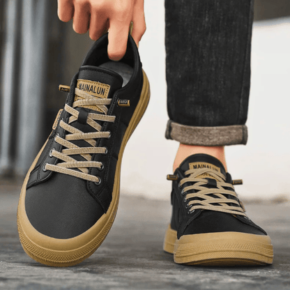 Men's Low Sneakers with Padded Insole and Reinforced Stitching – Lightweight Design