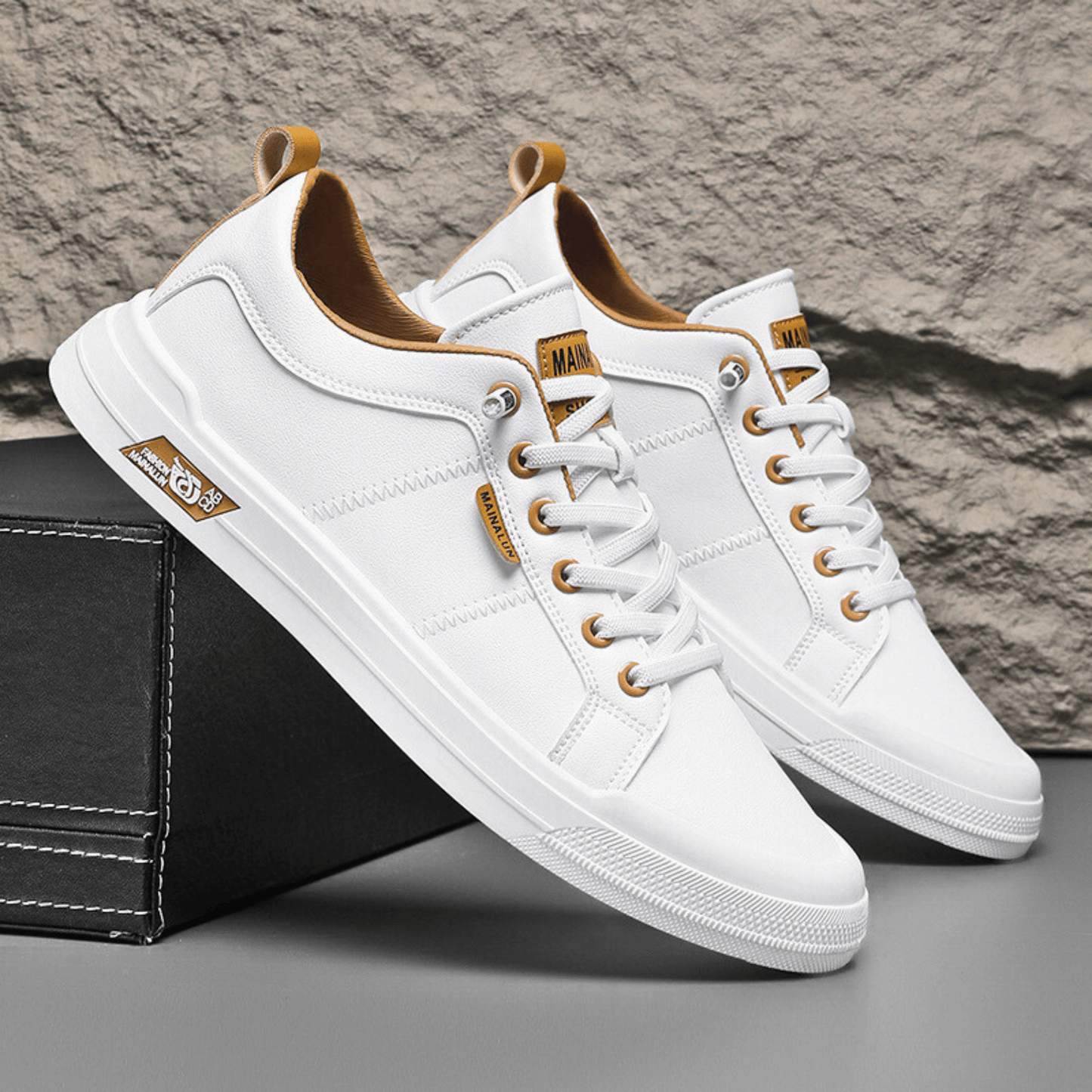 Men's Low Sneakers with Padded Insole and Reinforced Stitching – Lightweight Design