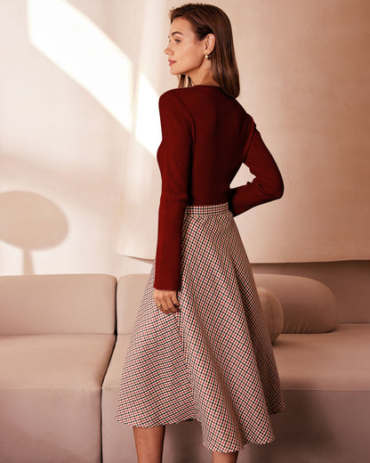 Maglia Donna Slim a Coste con Maniche a Campana e Bottoni – Stile Quotidiano