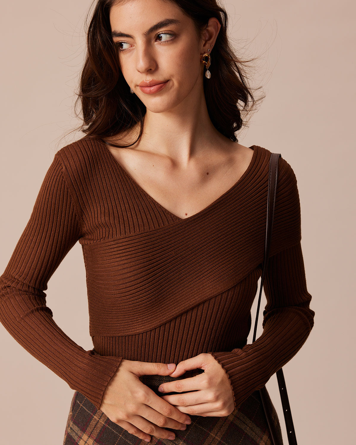 T-shirt Donna in Maglia Slim a Coste – Lunghezza ai Fianchi