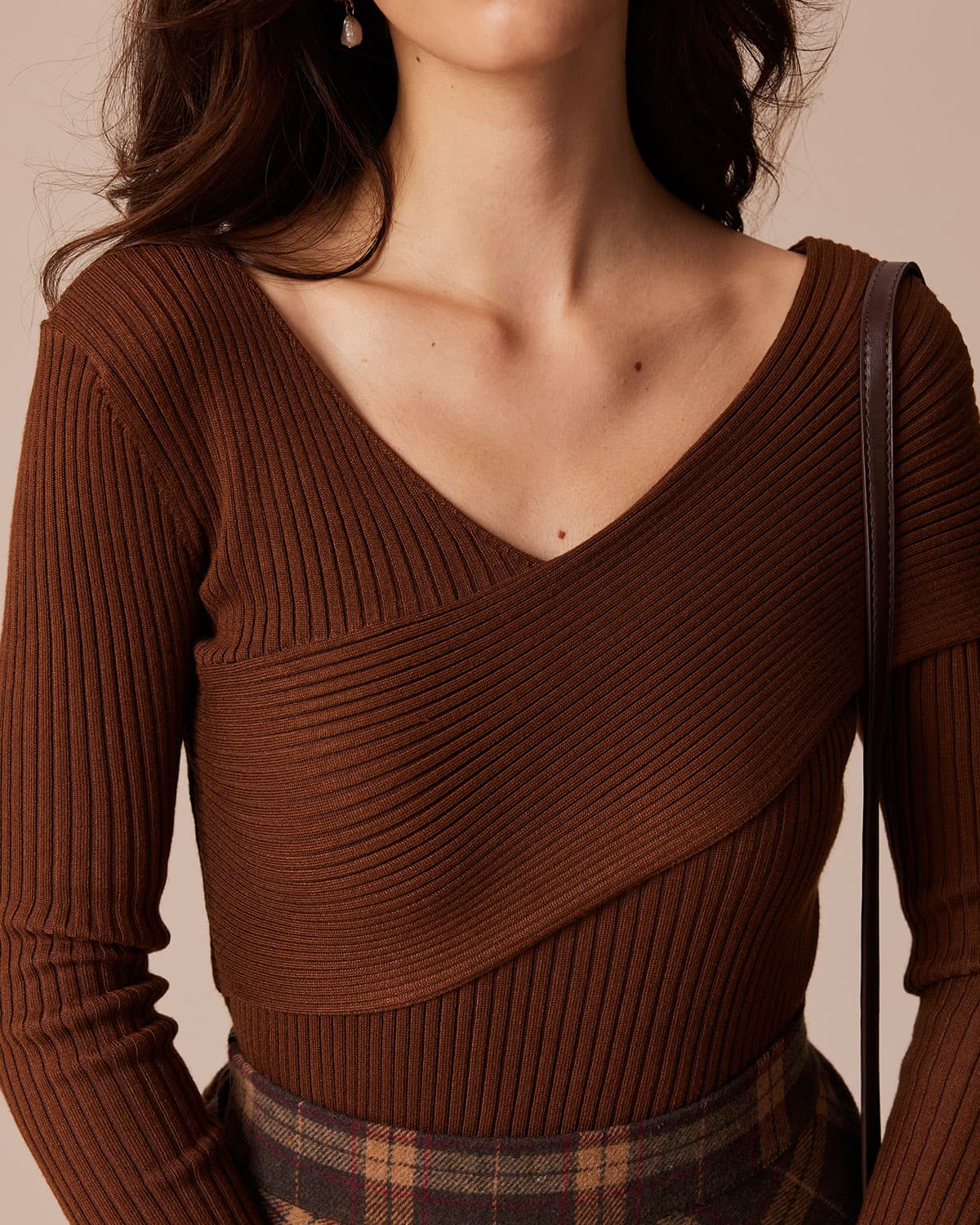 T-shirt Donna in Maglia Slim a Coste – Lunghezza ai Fianchi