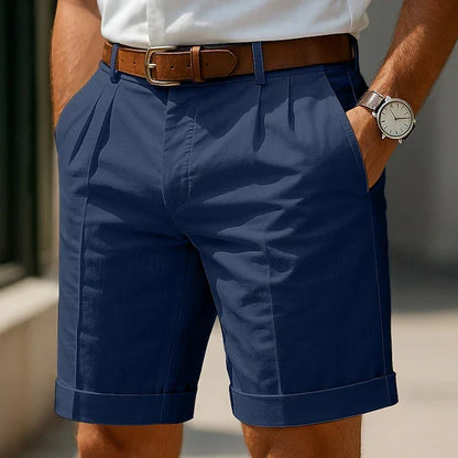 Skræddersyede bermudashorts til mænd med læg og oprullede kanter