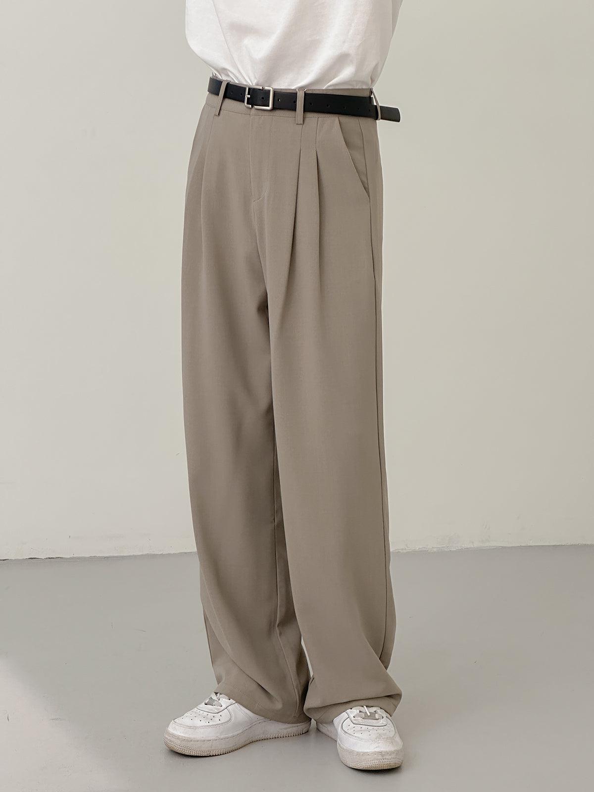 Men's Office Pants with Straight Cut and Essential Design
