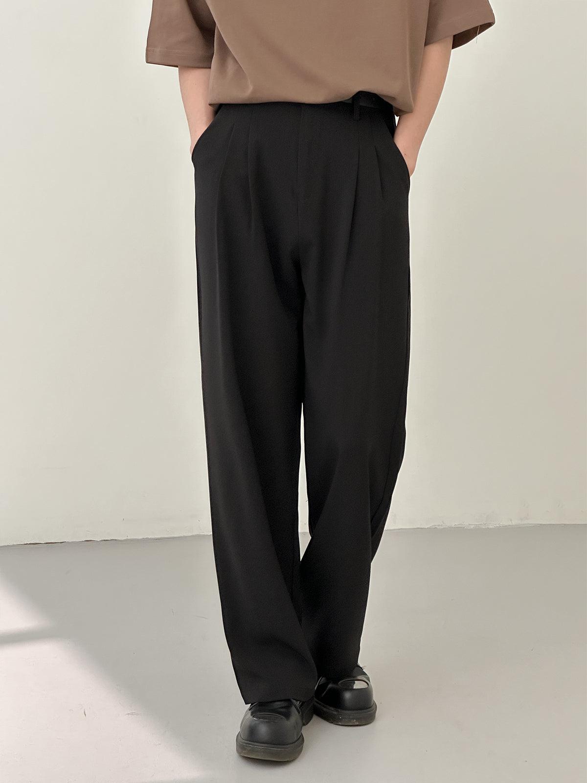 Men's Office Pants with Straight Cut and Essential Design