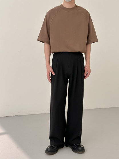 Men's Office Pants with Straight Cut and Essential Design